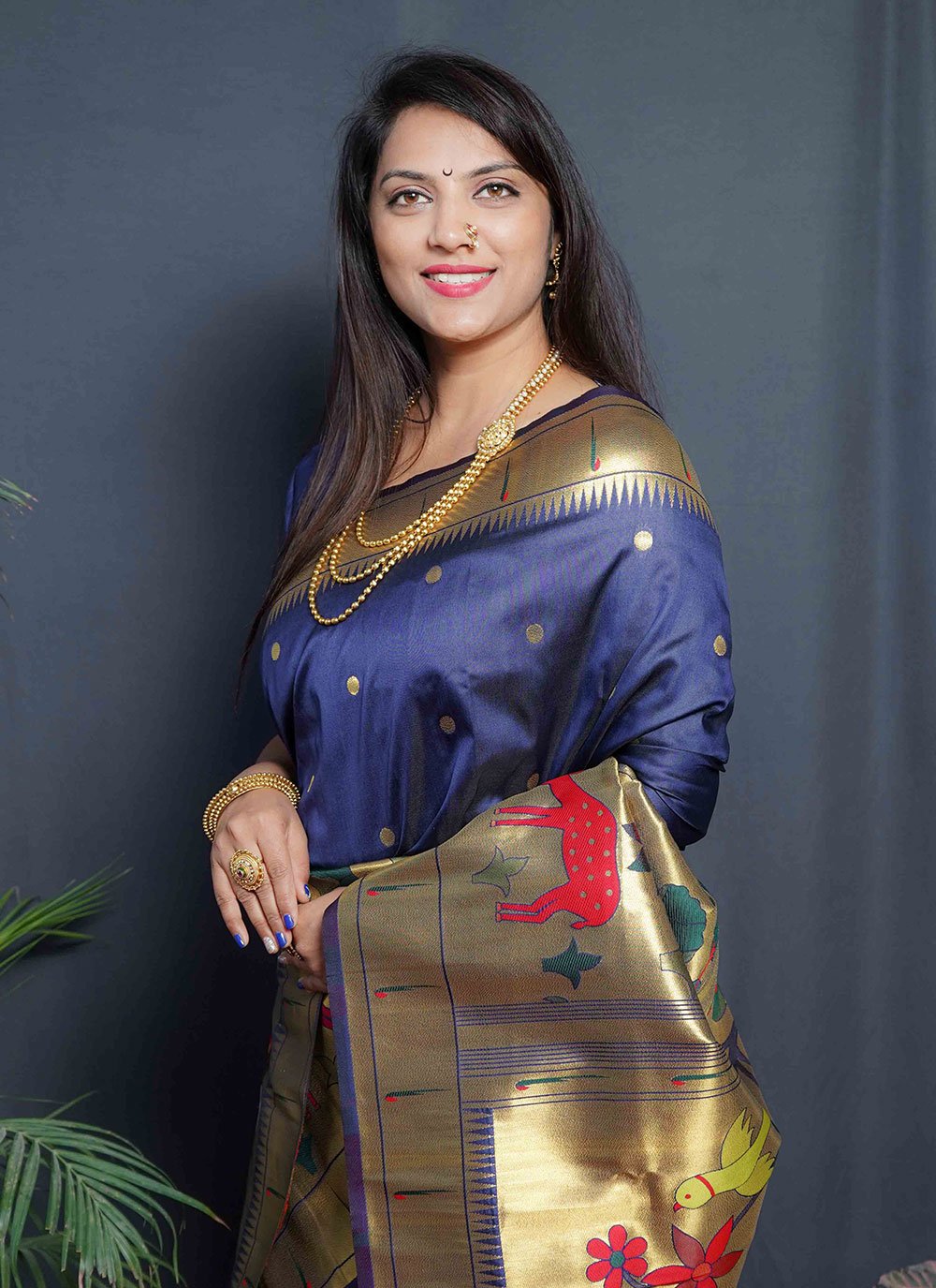 Classic Silk Blue Jacquard Work Saree