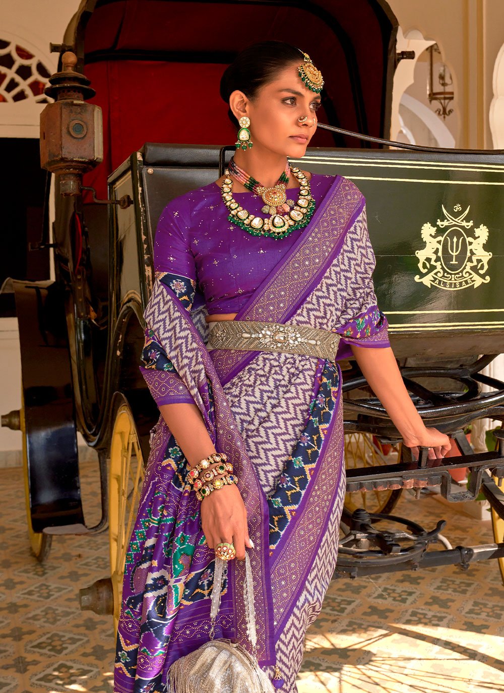 Classic Silk Purple Weaving Saree
