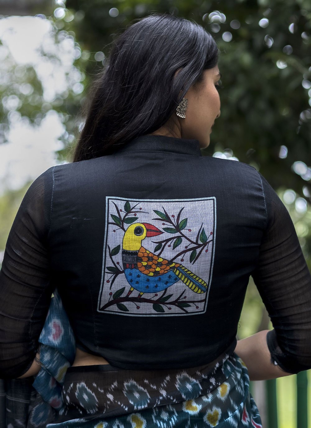 Classic Cotton Teal Digital Print Saree