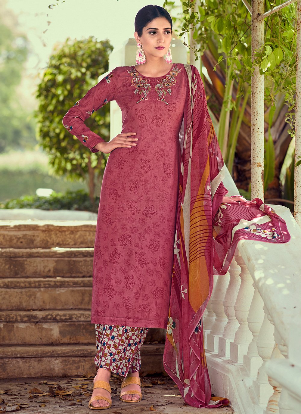 Salwar Suit Cotton Pink Print Salwar Kameez Kajols Indian Pakistani Fashion Tailoring