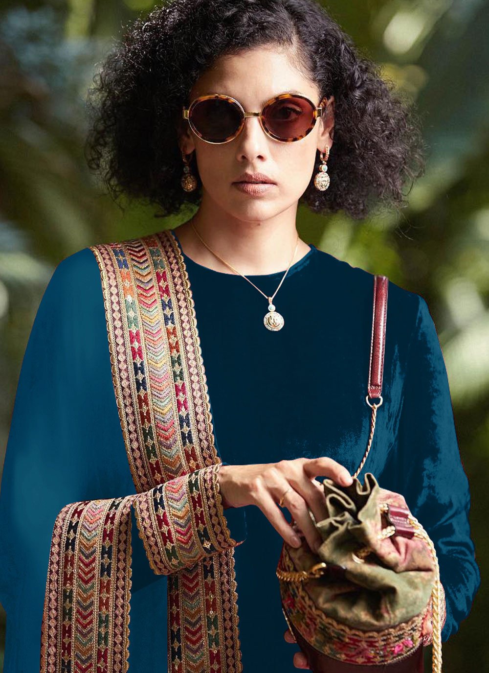 Salwar Suit Velvet Morpeach Embroidered Salwar Kameez