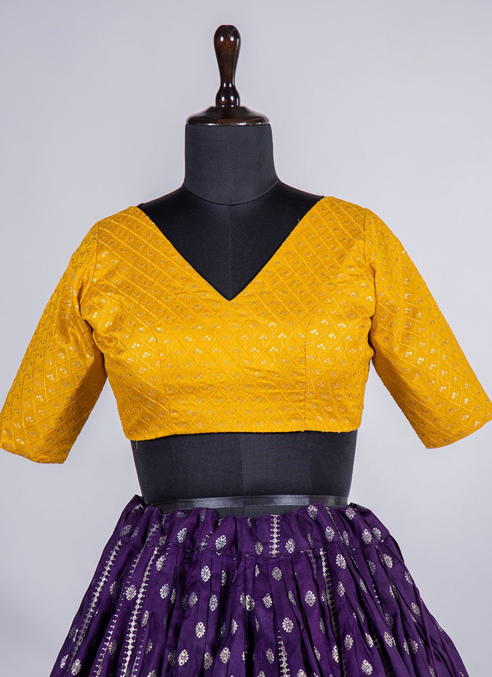 Lehenga Choli Chanderi Viscose Violet Weaving Lehenga Choli