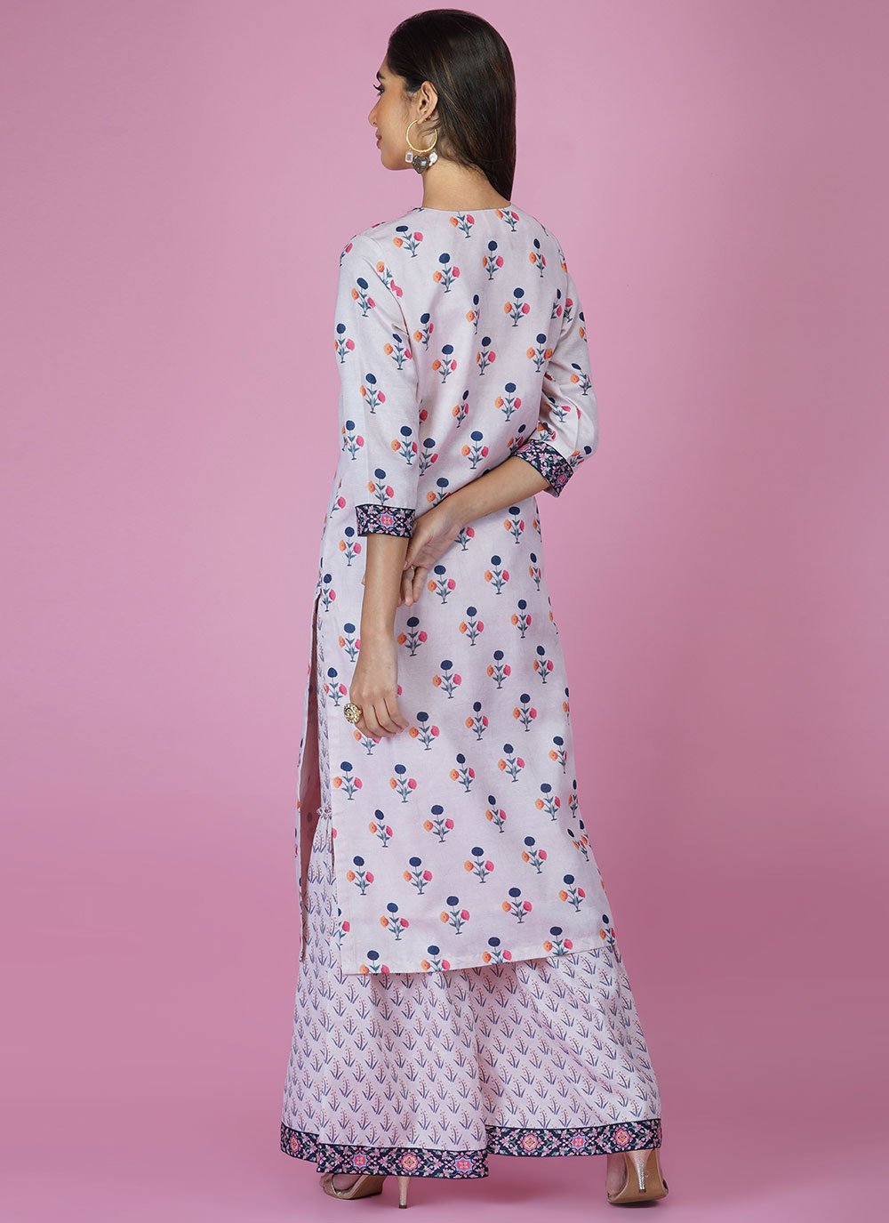 Designer Kurti Viscose White Print Kurtis