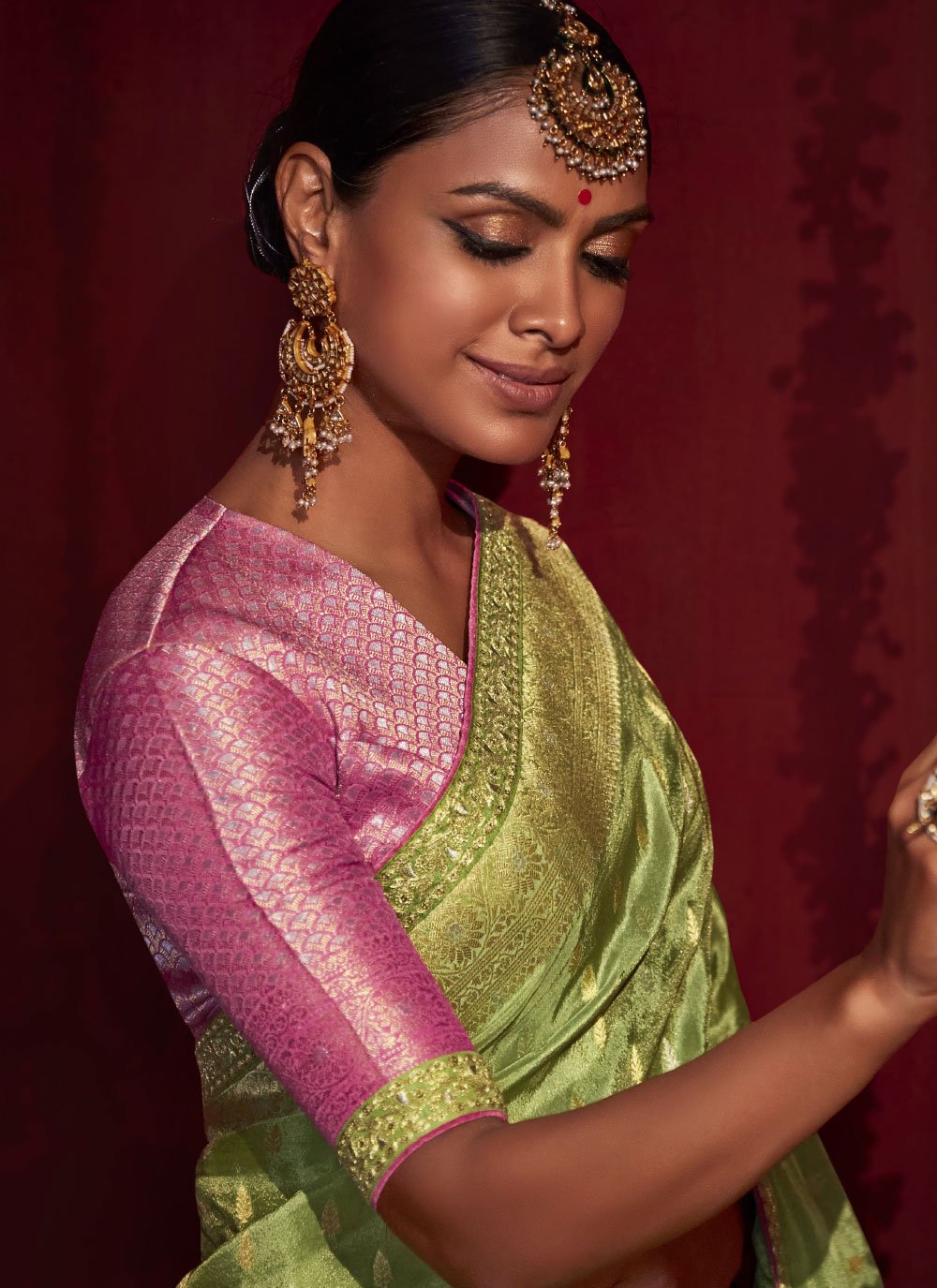 Classic Silk Green Weaving Saree