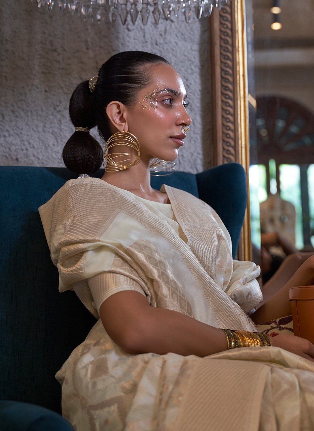 Trendy Saree Patola Silk Off White Hand Work Saree