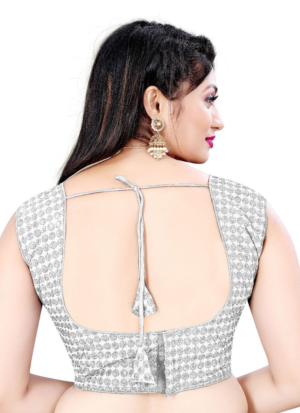 Blouse Georgette White Embroidered Blouse