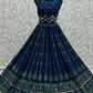 A Line Lehenga Georgette Blue Embroidered Lehenga Choli