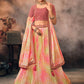 A Line Lehenga Chinon Multi Colour Embroidered Lehenga Choli