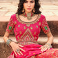 A Line Lehenga Silk Pink Embroidered Lehenga Choli