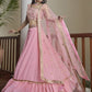 A Line Lehenga Silk Pink Dori Work Lehenga Choli