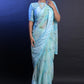 Trendy Saree Georgette Aqua Blue Jacquard Work Saree