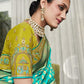 Contemporary Silk Aqua Blue Embroidered Saree