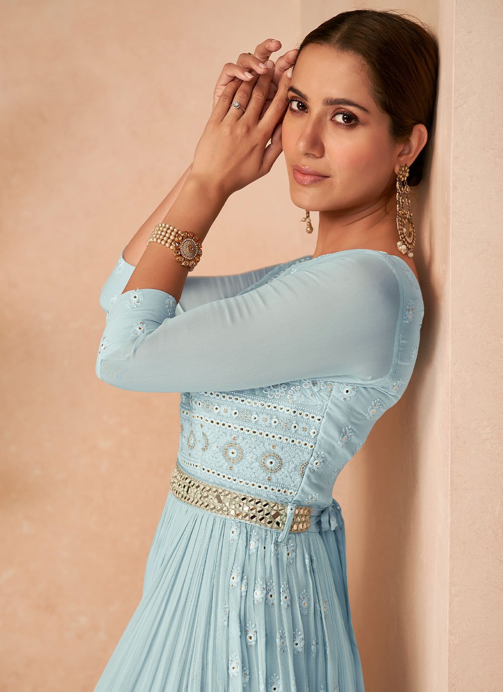 Aqua blue hot sale color dress