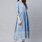 Salwar Suit Cotton Aqua Blue Print Salwar Kameez