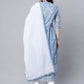 Salwar Suit Cotton Aqua Blue Print Salwar Kameez