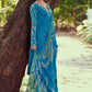 Straight Salwar Suit Cotton Aqua Blue Print Salwar Kameez