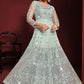 Trendy Suit Net Aqua Blue Embroidered Salwar Kameez