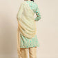 Salwar Suit Rayon Aqua Blue Floral Patch Salwar Kameez