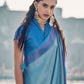 Trendy Saree Silk Aqua Blue Weaving Saree