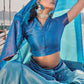 Trendy Saree Silk Aqua Blue Weaving Saree