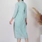 Party Wear Kurti Viscose Aqua Blue Embroidered Kurtis