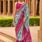 Classic Patola Silk Aqua Blue Weaving Saree