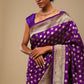 Classic Art Banarasi Silk Purple Woven Saree