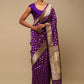 Classic Art Banarasi Silk Purple Woven Saree