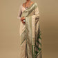 Classic Art Banarasi Silk Cream Woven Saree