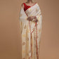 Contemporary Art Banarasi Silk Off White Woven Saree