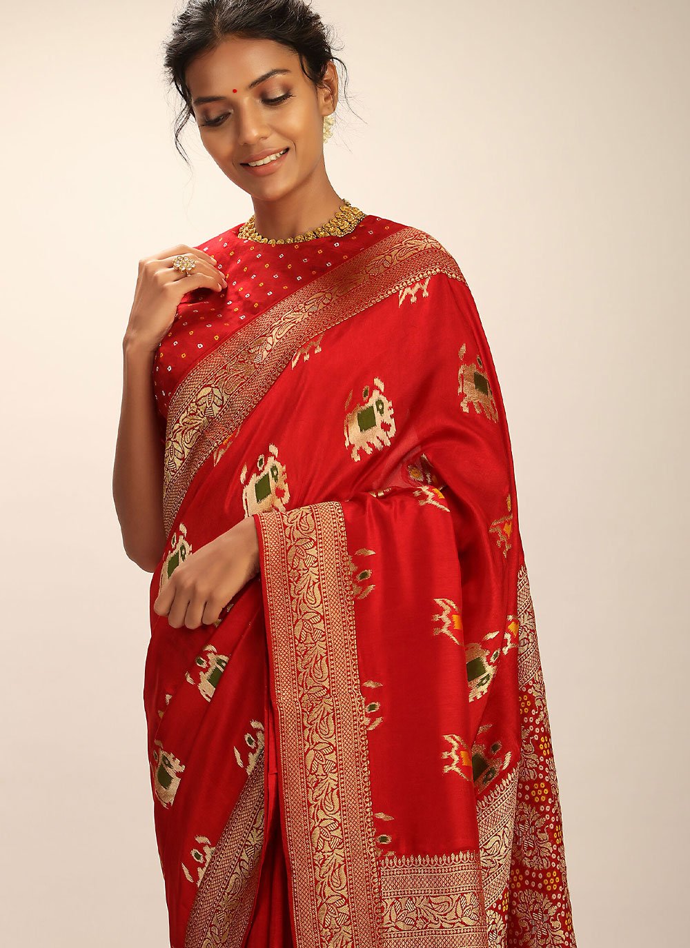 Traditional Saree Art Banarasi Silk Red Woven Saree