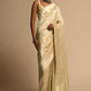 Trendy Saree Art Banarasi Silk Cream Woven Saree