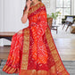 Contemporary Art Silk Multi Colour Bandhej Saree