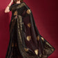 Designer Trendy Saree Art Silk Black Foil Print Saree