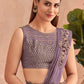 Classic Art Silk Lavender Embroidered Saree