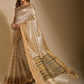 Trendy Saree Art Silk Cream Print Saree