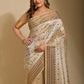 Trendy Saree Art Silk Cream Print Saree