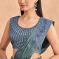 Traditional Saree Art Silk Aqua Blue Embroidered Saree