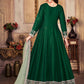 Salwar Suit Art Silk Green Embroidered Salwar Kameez