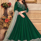 Salwar Suit Art Silk Green Embroidered Salwar Kameez