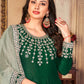 Salwar Suit Art Silk Green Embroidered Salwar Kameez