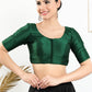 Designer Blouse Art Silk Green Plain Blouse