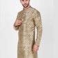 Kurta Pyjama Art Silk Green Print Mens