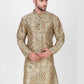 Kurta Pyjama Art Silk Green Print Mens