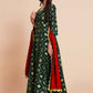 Gown Art Silk Green Weaving Gown