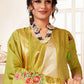 Contemporary Art Silk Green Embroidered Saree
