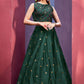 Lehenga Choli Art Silk Green Embroidered Lehenga Choli