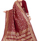 Trendy Saree Art Silk Maroon Weaving Saree