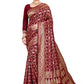 Trendy Saree Art Silk Maroon Weaving Saree