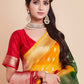 Trendy Saree Art Silk Banarasi Silk Multi Colour Woven Saree